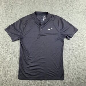 Nike Shirt Mens Small Gray Blade Collar Polo Golf Dry Performance